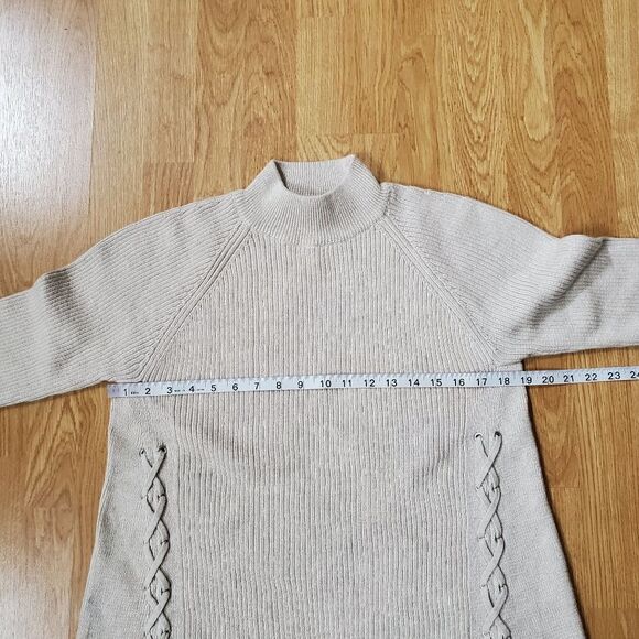 Style & Co Mock Neck Lace-Up Ribbed Knit Sweater Sz XL - Picture 9 of 12